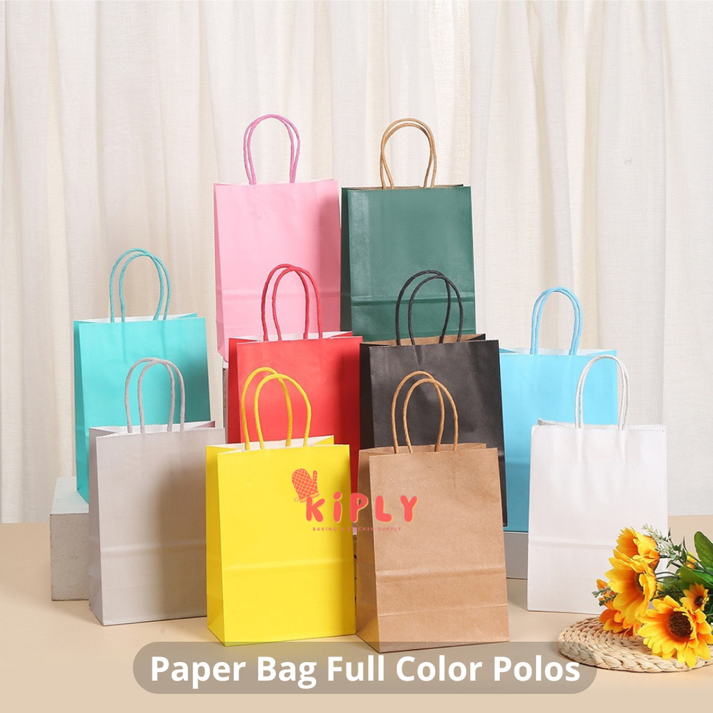 

(21x15x8) Paper Bag Full Color Polos/ShopingBag/Goodie Bag / Gift Bag / Tas Kado Ulang Tahun