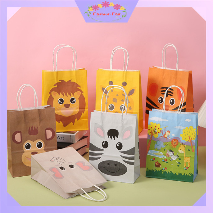 

FASHION FAIR 6049 Paper Bag Ulang Tahun / Goodie Bag Ulang Tahun / Goodie Bag Tema Animal / Paper Bag Hadiah / Paper Bag Motif Animal