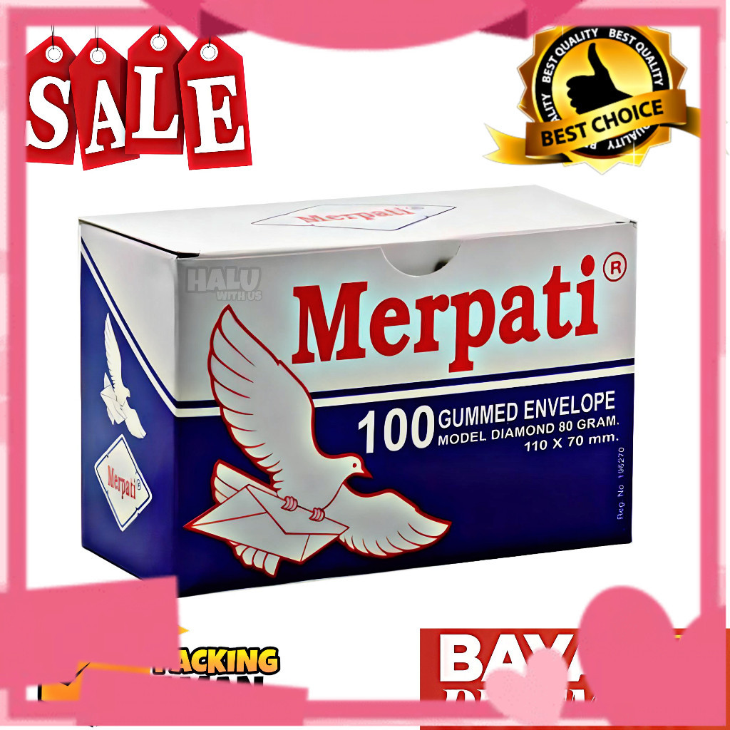 

(BISA COD) PROMO 100 Pcs Amplop Putih Kecil Polos Merpati / White Gummed Envelope