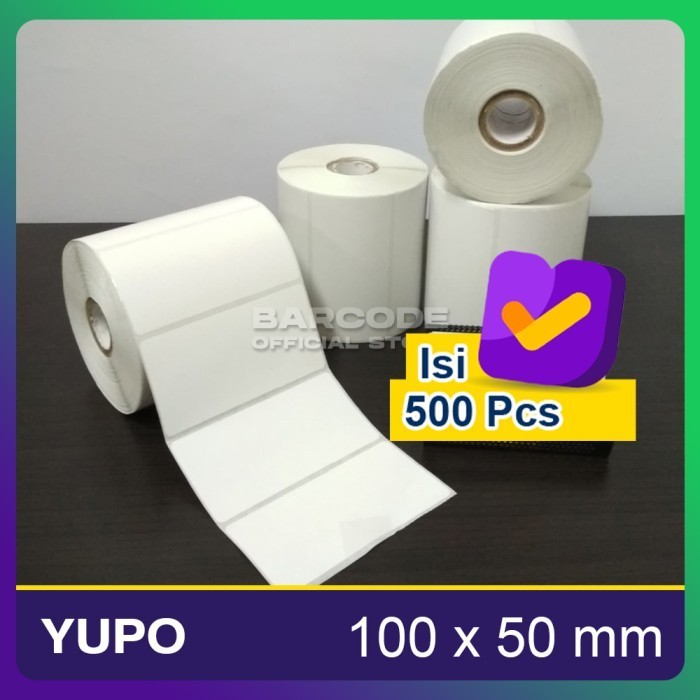 

LABEL BARCODE 100 X 50 (1 LINE) KERTAS STICKER LABEL YUPO 100x50 -tma65