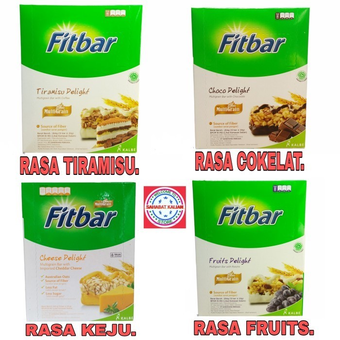 

HEMAT! FITBAR 22GRAM ISI 12 PCS - FRUITS 10 PCS
