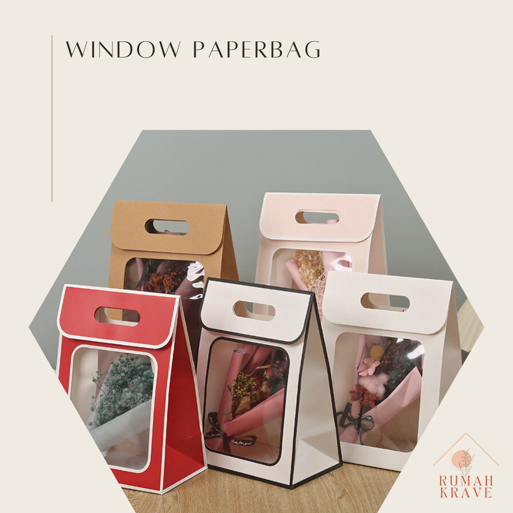 

RUMAH KRAVE - Window Paperbag Flip Transparan Goodie Bag