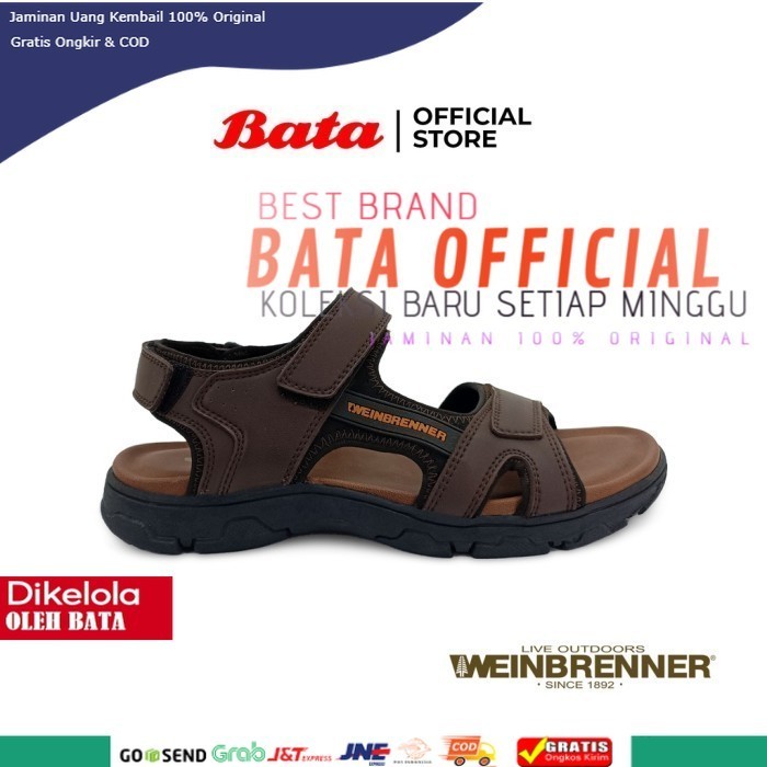 Weinbrenner sandal gunung outdoor original Bata 8614442 - Cokelat, 40