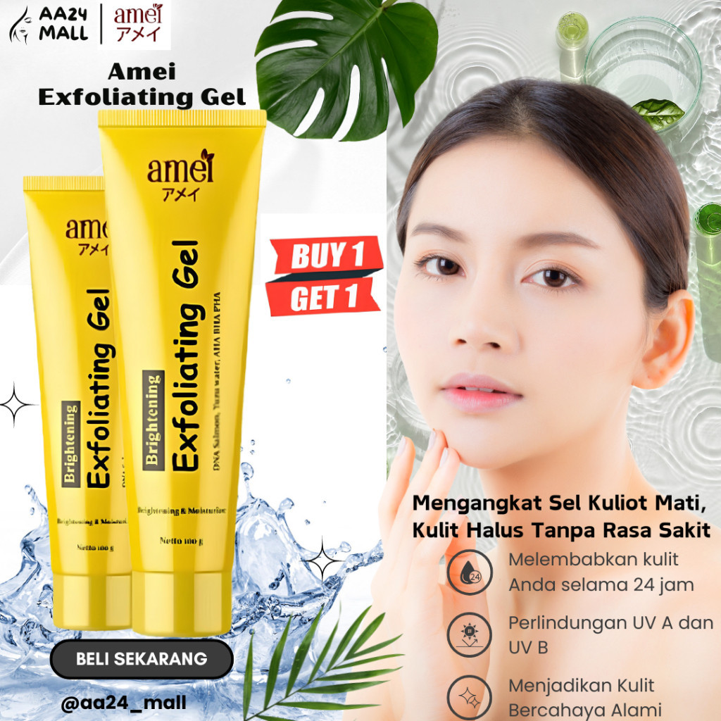 amei exfoliating gel wajah BPOM Exfoliating gel DNA salmon | Mencerahkan | Eksfoliasi wajah | Peelin