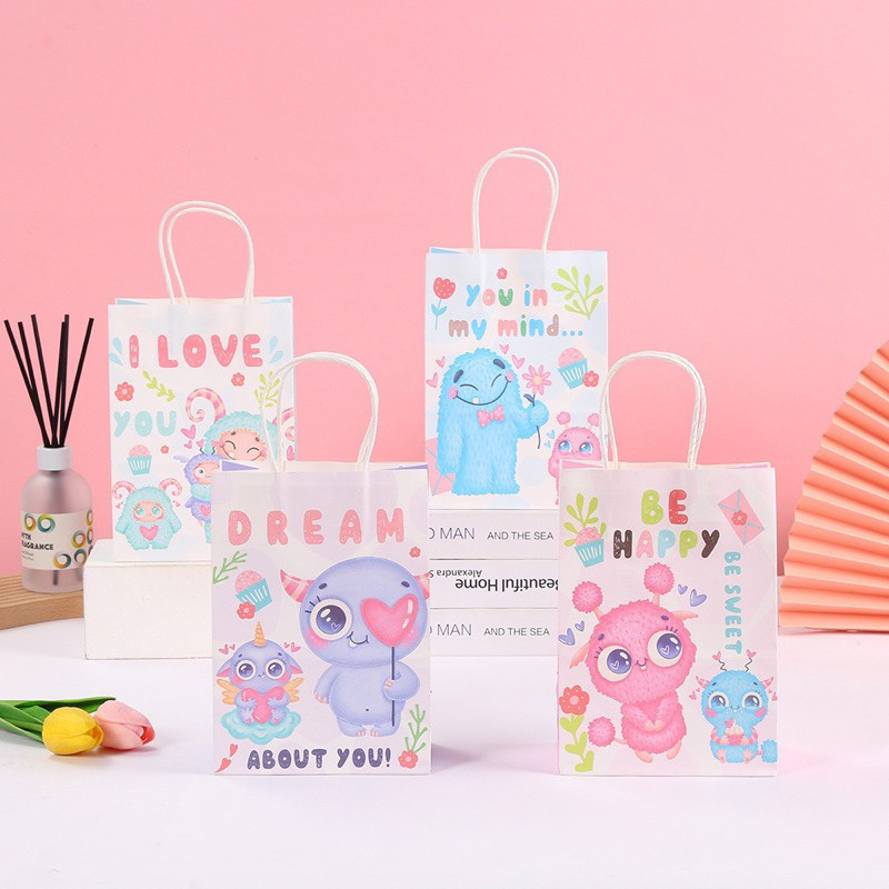 

Paper Bag.Tas Kado Motif gambar. Simple Goodie Bag