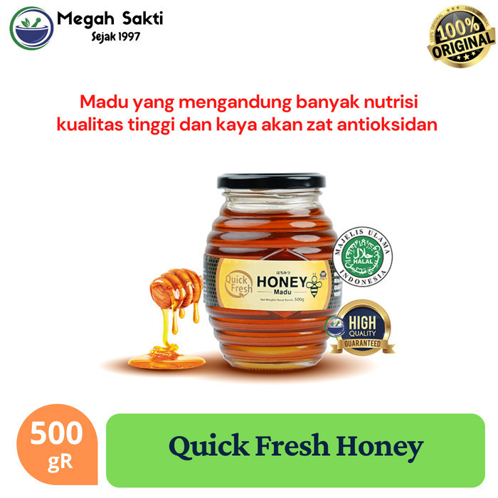 

Megah Sakti - Quick Fresh Honey Madu 500 gram Jar | Madu Asli Ekonomis