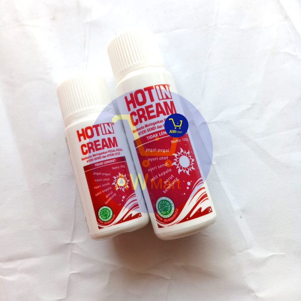 HOT IN CREAM BOTOL 60 GRAM DAN 120GRAM - KRIM PEGAL DAN NYERI SENDI HOT IN CREAM 60GRAM DAN 120 GRAM