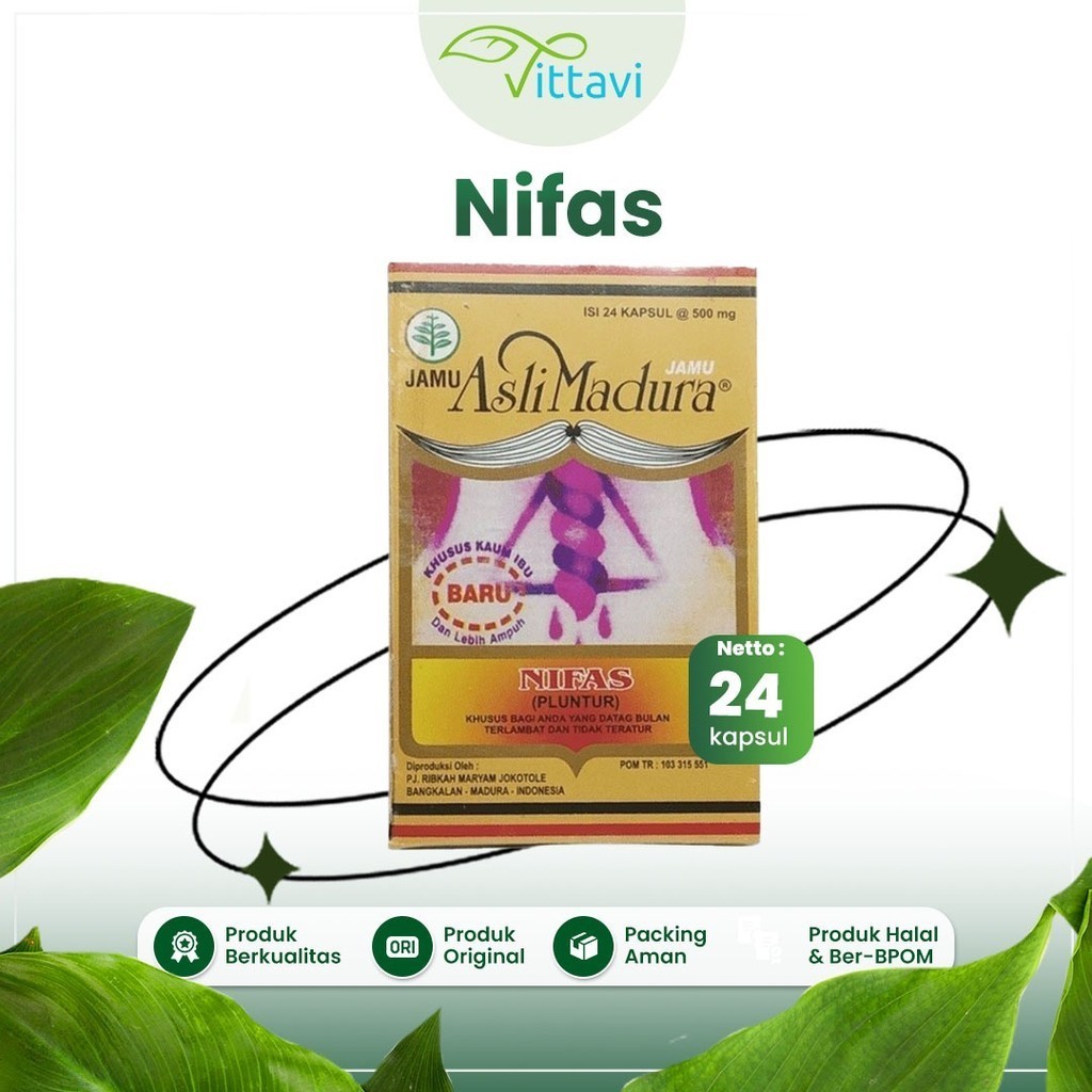 Suplemen Nifas Obat Haid Telat Datang Bulan Pereda Nyeri Kapsul Peluntur Ramuan Jamu Madura Asli Ama