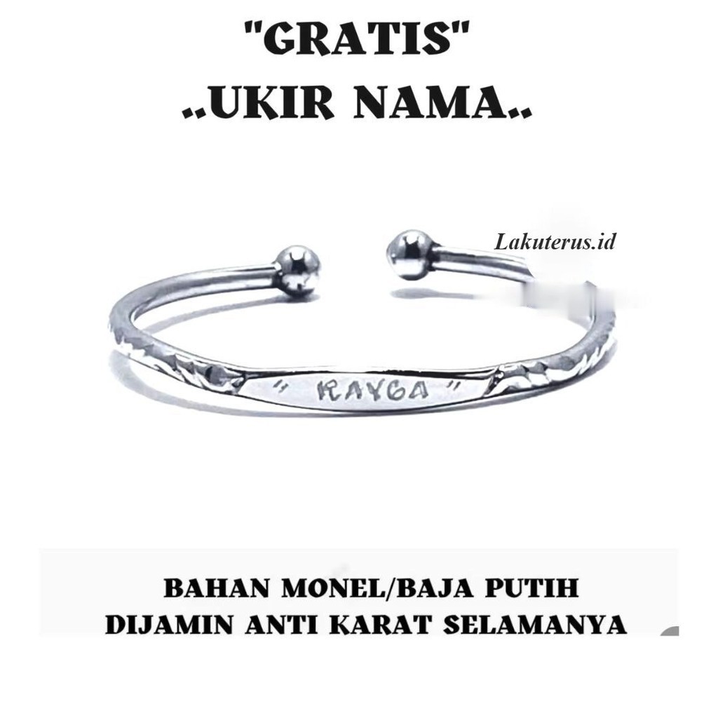 GELANG BAYI BAJA PUTIH/GELANG KESEHATAN/GELANG OBAT/GELANG BALITA/GELANG UNTUK ANAK,GELANG ANAK UKIR