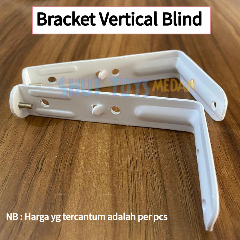 Bracket Vertical Blind / Kaki Rel Vertical Blind Putih Bahan Tebal