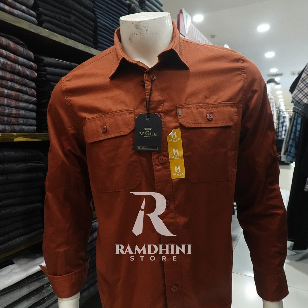 MGEE Kemeja Pria BASIC TERACOTA 0824
