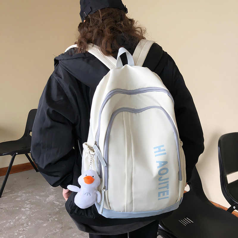 Tas Ransel Siswa Wanita Ransel Harajuku Sederhana Kapasitas Besar Modis Gaya Korea Tas Punggung Pela