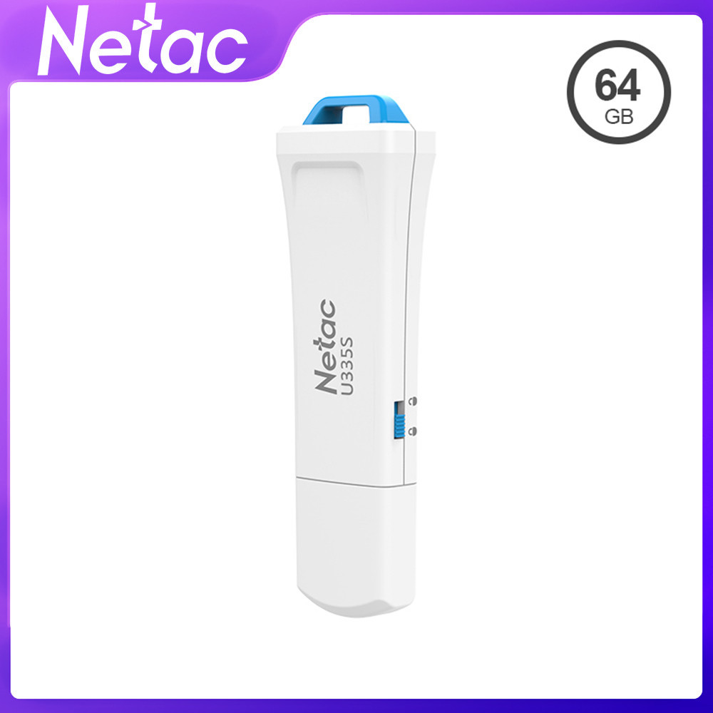 Netac Original USB 3.0 Pen Drive Write Protect U-Disk 64GB USB Flash Drive 90MB/s for Phone TV Noteb