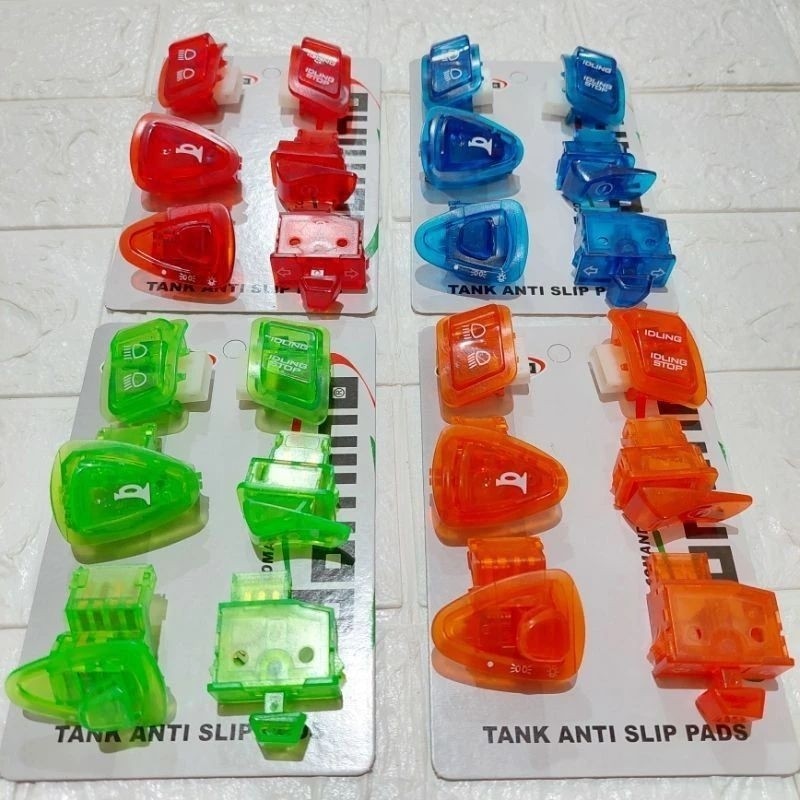 KOMPLIT 1 SET ISI 6PCS TOMBOL SAKLAR TRANSPARAN HONDA BEAT FI F1 KHARISMA KPH VARIO OLD NEW ESP FI F