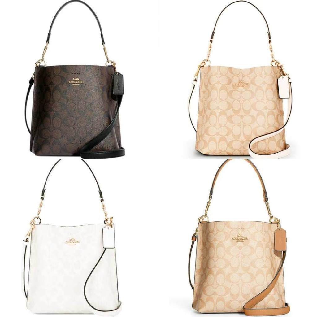 Tas wanita Mollie Bucket Bag 22 In Signature Canvas Shoulder Bag CA582