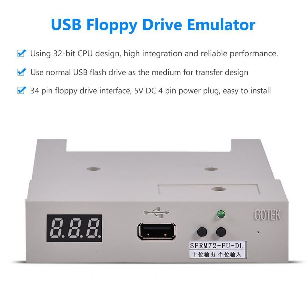 Practical Floppy Drive Emulator  Widely Compatible Data Storage USB Floppy Emulator  720KB 32-bit CP