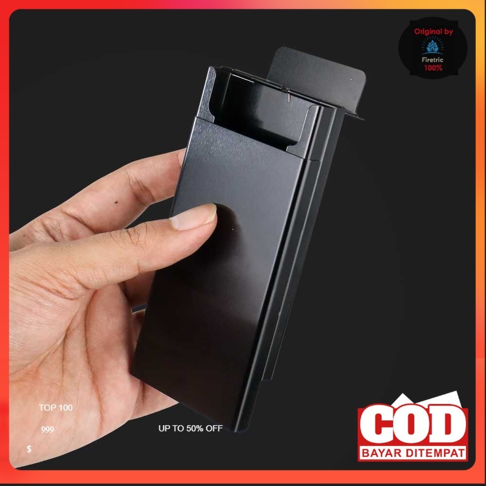 LAIFU Kotak Bungkus Rokok Elegan Aluminium Slider Cigarette Case - FQ960