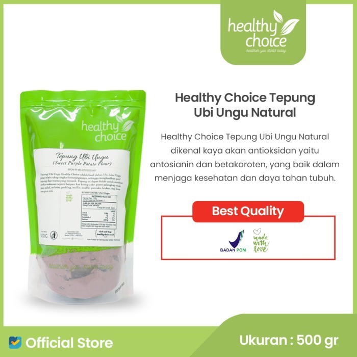 

TERJUAL Healthy Choice Tepung Ubi Ungu Natural 500 gr - Exp Jauh