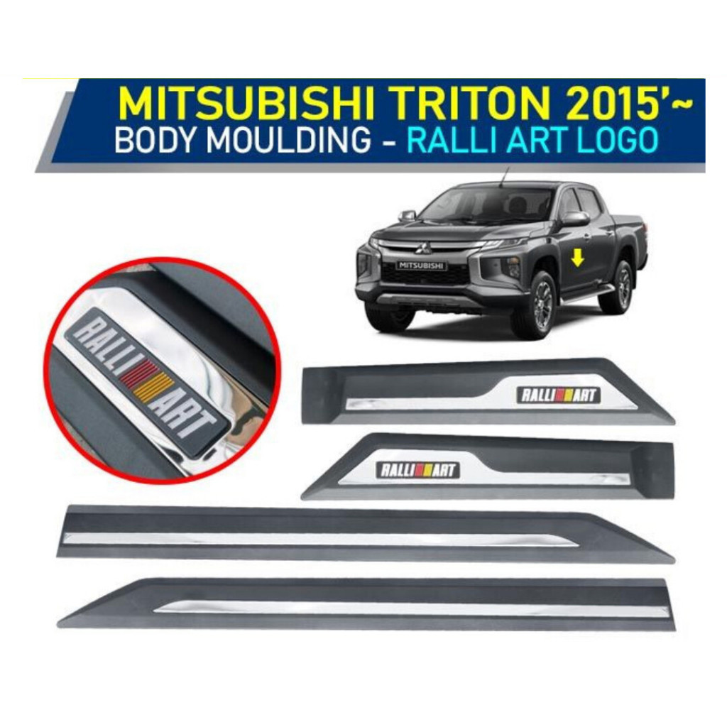 List Body Triton 19-Up Ralliart Moulding Pintu Original Import