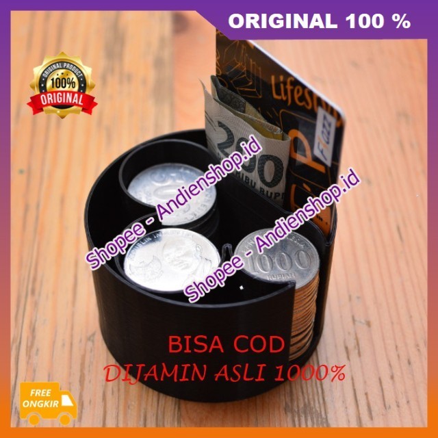 BELI 1 GRATIS 1 Cup Holder Mobil Tempat Koin Car Coin Organizer Uang Receh Rapi dan Teratur 100% ASL