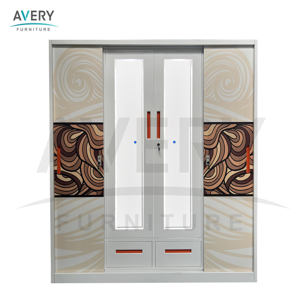 Avery - HLD-SLSW 1600 - Lemari Pakaian Besi 4 Pintu Sliding