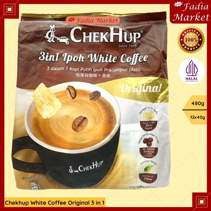 

Chekhup Ipoh White Coffee 3 in 1 Original [480g - 12x40g]