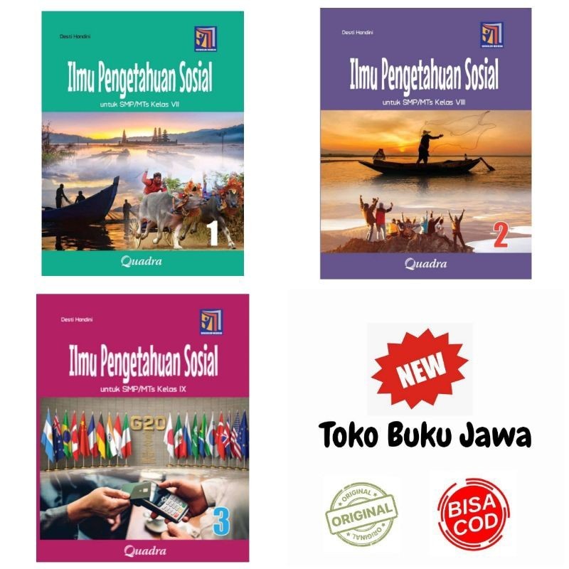 Buku SMP IPS Kelas 7 8 9  VII VIII IX Kurikulum Merdeka Quadra