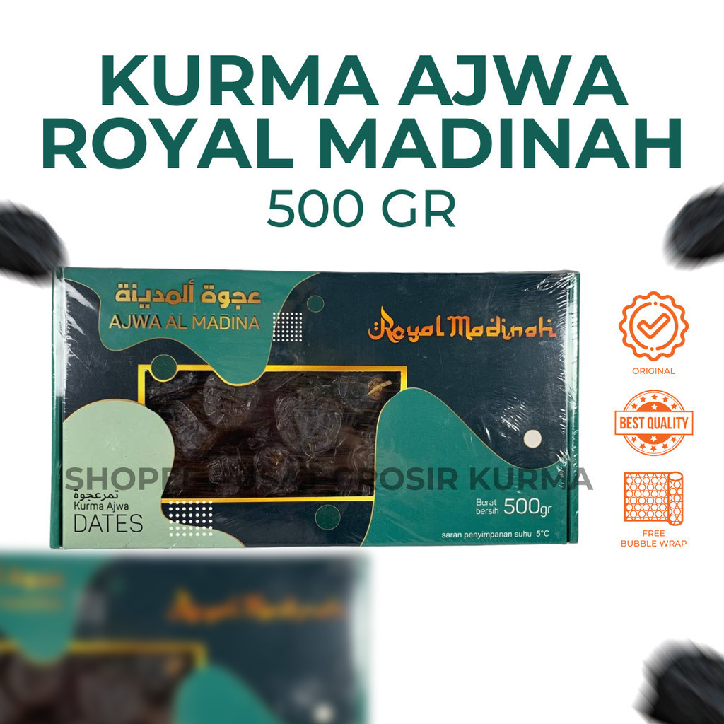 

KURMA AJWA ROYAL MADINAH PREMIUM ORIGINAL 500gr