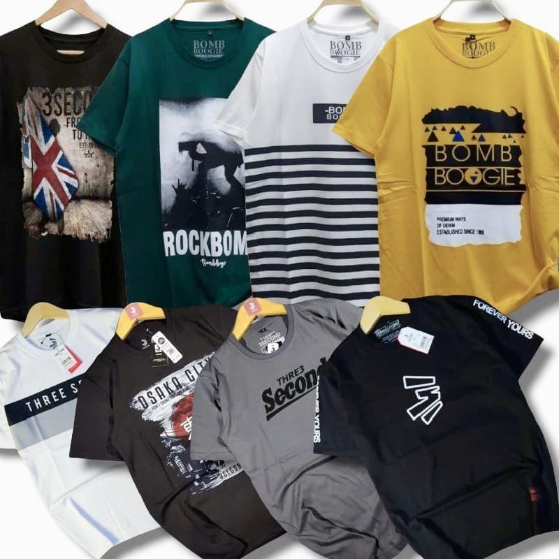 Kaos Oblong Murah KAOS gambar tulisan sablon basic DEWASA UNISEX