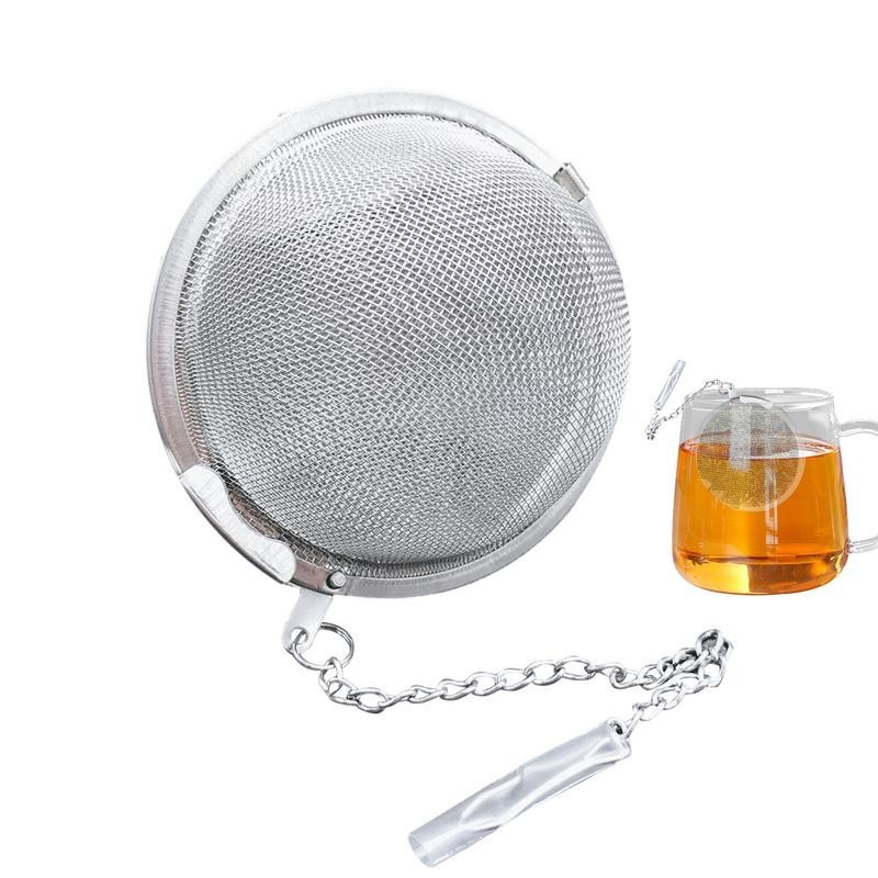 home Tea Ball Stainless Steel Tea Infuser Stainless Steel Mesh Tea Ball Tea Strainers With Chain Tea