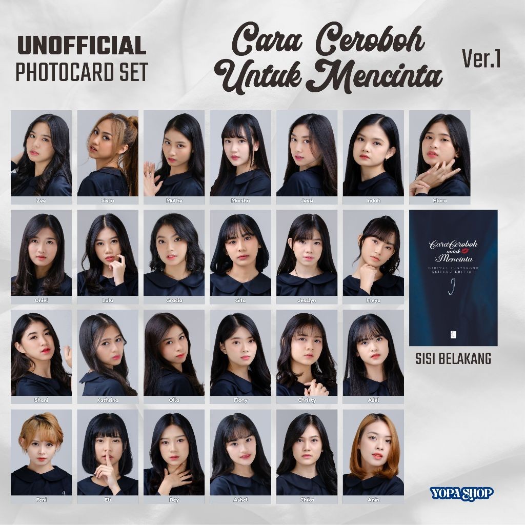 PC Photocard JKT48 Member Unofficial / Fanmade Edisi "Cara Ceroboh Untuk Mencinta vol.1"