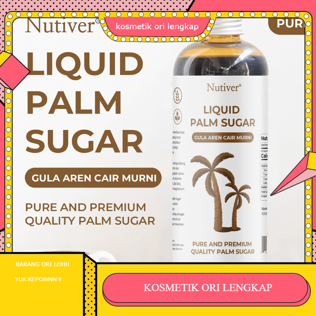 

NUTIVER | LIQUID PALM SUGAR 500ML | GULA AREN CAIR ORGANIK | LIQUID BROWN SUGAR ASLI | 100% GULA NIRA AREN | LIQUID PALM | KOL
