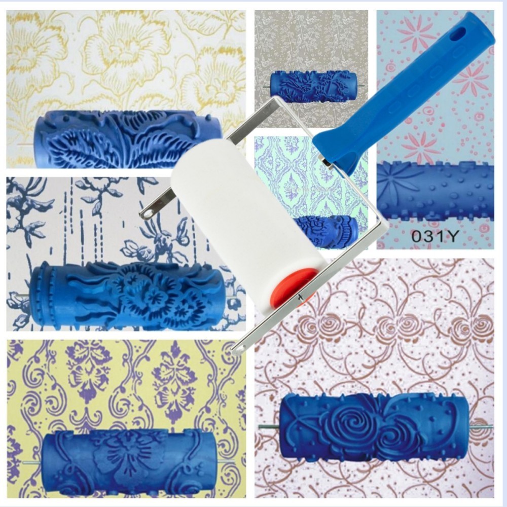 

5-inch Simple Combination Rolo Pintura Paint Roller Painting Tools Texture Roller Rolo De Pintura Pincel De Pintura Lino