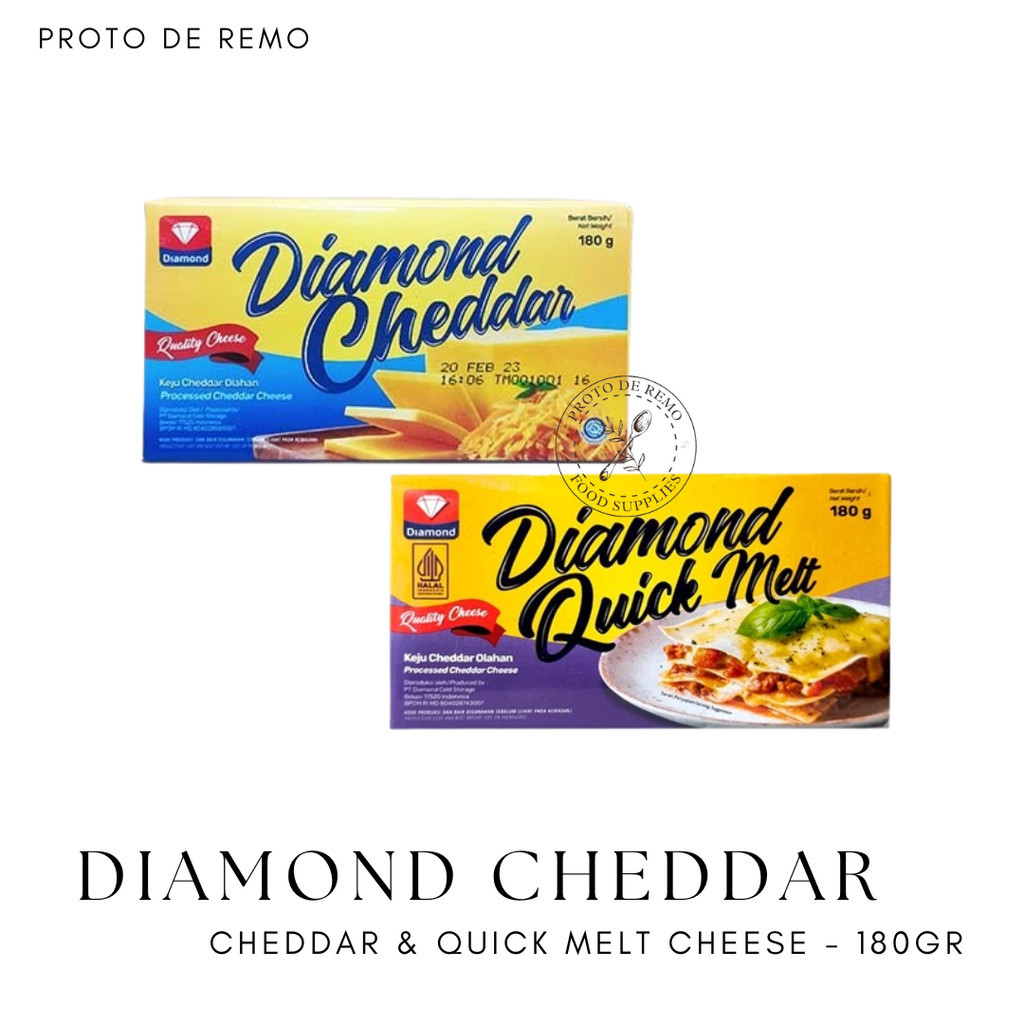 

Diamond Cheddar | Cheddar Quick Melt Cheese - 180gr