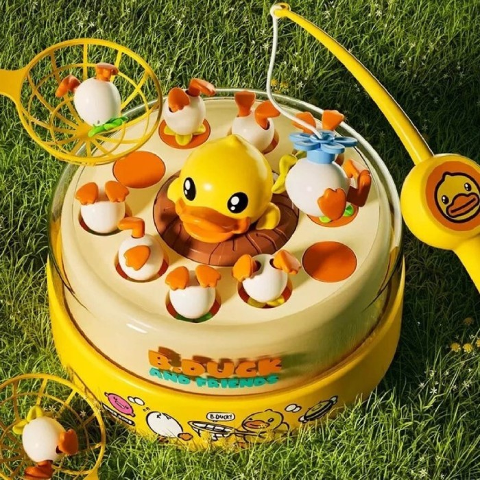 Babytoys Mainan Tangkap Bebek Loncat Dan Pancingan Anak 2 In 1 Edukasi Pancing Bebek Mancing Ikan
