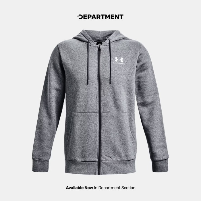 UNDER ARMOUR Jaket Pria ESSENTIAL FLEECE FZ HOOD 1373881012 ORI