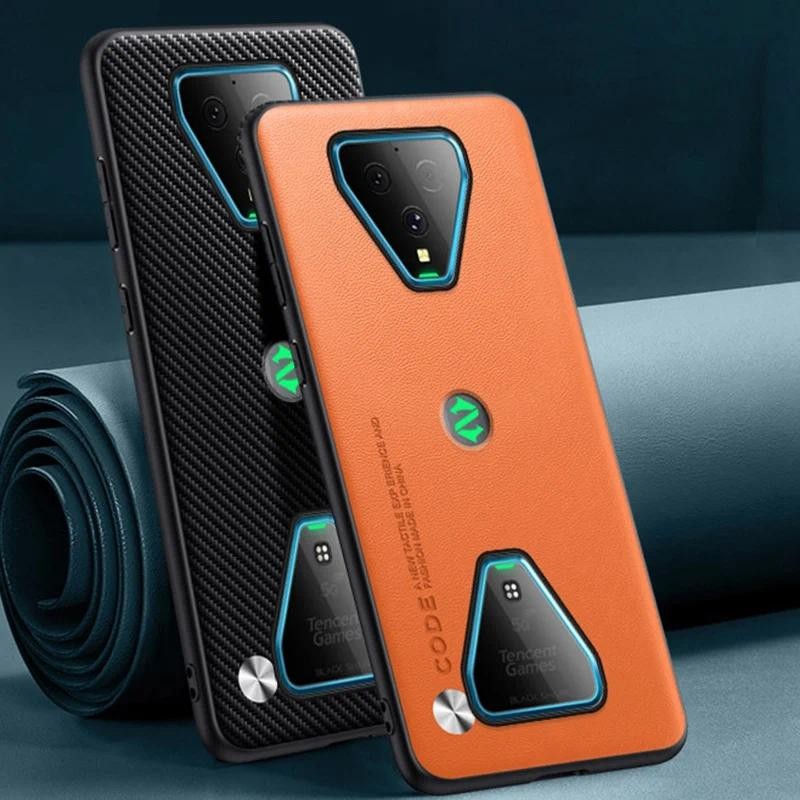 For Xiaomi Black Shark 3 Pro case Carbon Fibre Leather Silicone Protection Back cover For BlackShark