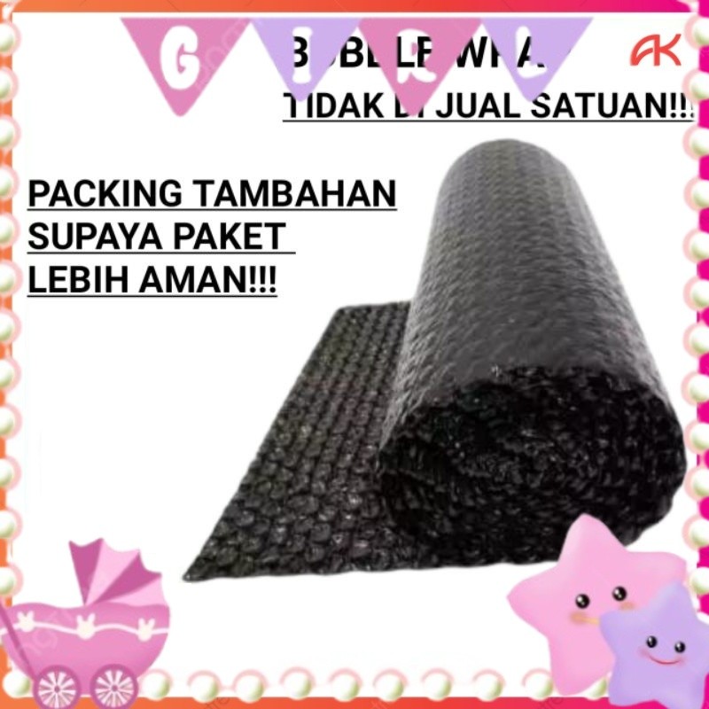 

BUBBLE WRAP KHUSUS TAMBAHAN PACKING PESANAN BARANG YANG MUDAH PECAH RETAK RUSAK