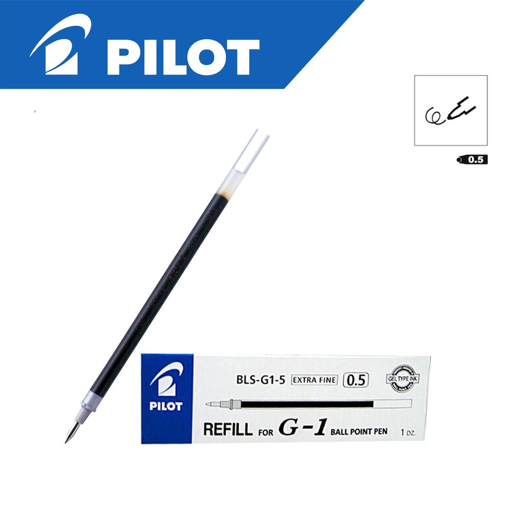 

Pilot Refill Ballpen Gel 0.5mm Extra Fine BLS-G1-5 (G-1/G-3) Hitam