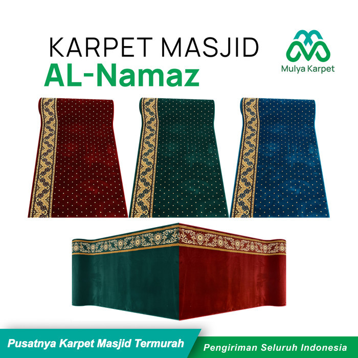 Karpet Masjid Tebal 15mm Al Namaz Meteran Empuk / Karpet Sajadah / Karpet Mushola