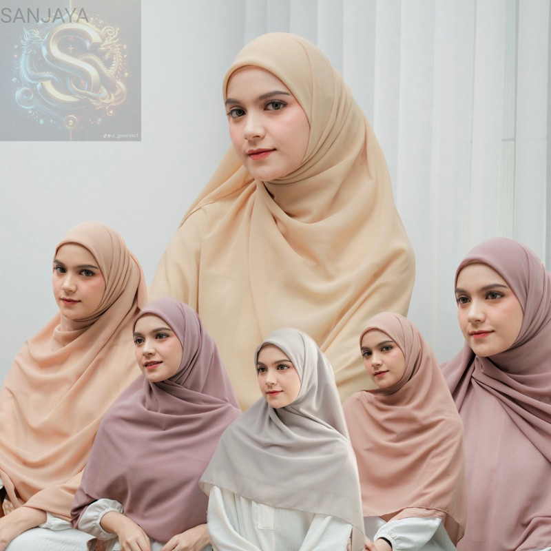 Anira Square Syari Hijab Segiempat Syari Hijab Syari Ceruty Babydoll -->SANJAYA COLECTION