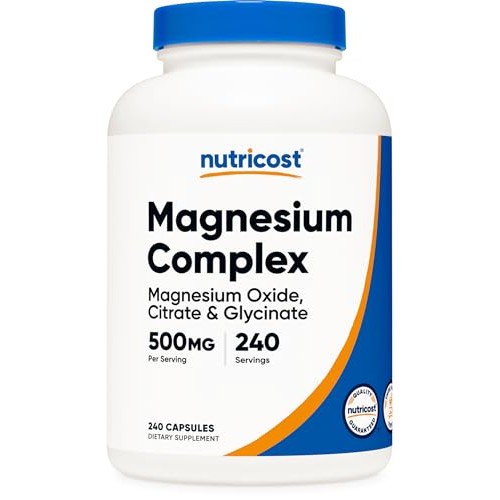 Nutricost Magnesium Complex 500mg, 240 Capsules - Magnesium Oxide,