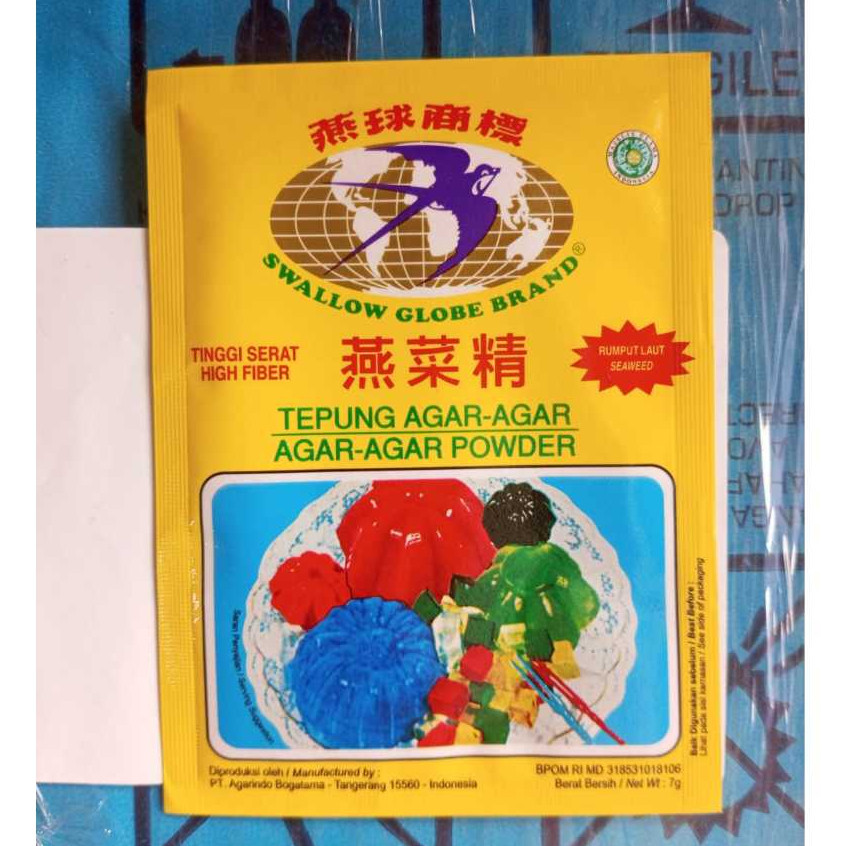 

Agar Agar Swallow Putih 7 gr