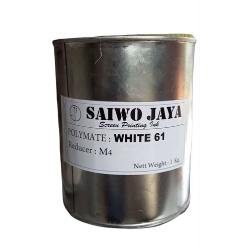 saiwo jaya WHITE 61 cat sablon polymate hdpp cat sablon gelas cup
