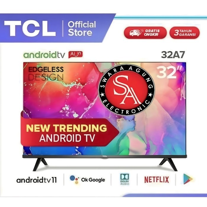 Led Digital Android TV 32 Inch TCL Type: 32A7 (Khusus Medan)