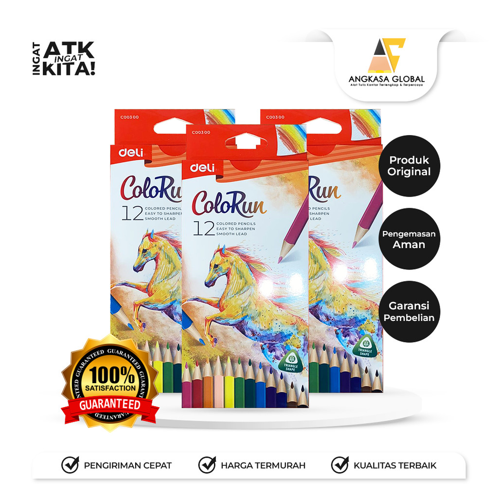 

DELI PENSIL WARNA/ COLORED PENCIL 12 EC00300 (1SET)
