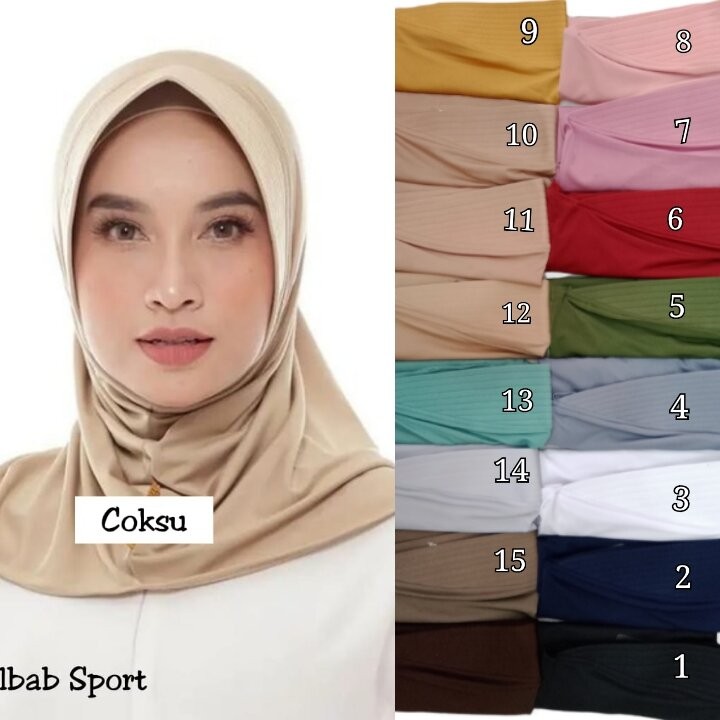 Kerudung Sport Olahraga Premium Jilbab Sporty