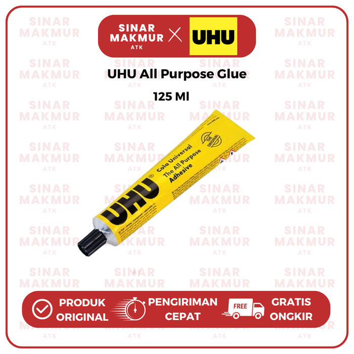 

Lem Cair/Liquid Glue/All Purpose Adhesive Jumbo 125 ml UHU (Pcs)