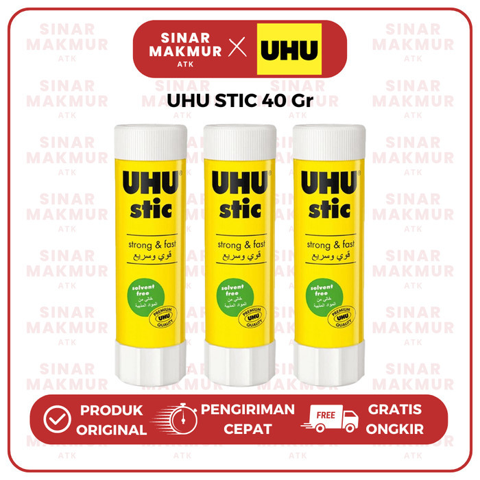 

Glue Stick/Perekat Stik/Lem Kertas Stik Besar 40 gram UHU (Pcs)