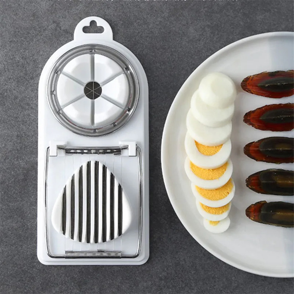 1 Creative Two in One Egg Slicer Japanese Egg Slicer Fancy Century Egg Multi-function Egg Slicer Sta